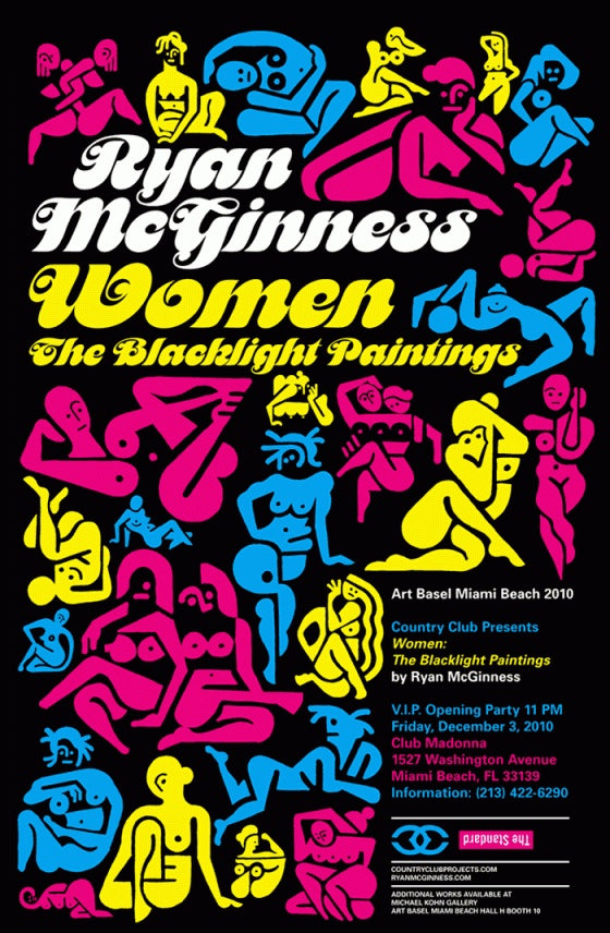 Ryan McGinness, Women: The Blacklight Paintings (Miami, New York, Los Angeles), 2010